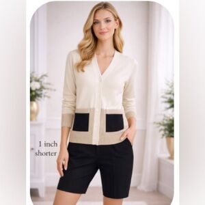 New AAEDA COLOR BLOCK BUTTON UP KNIT CARDIGAN